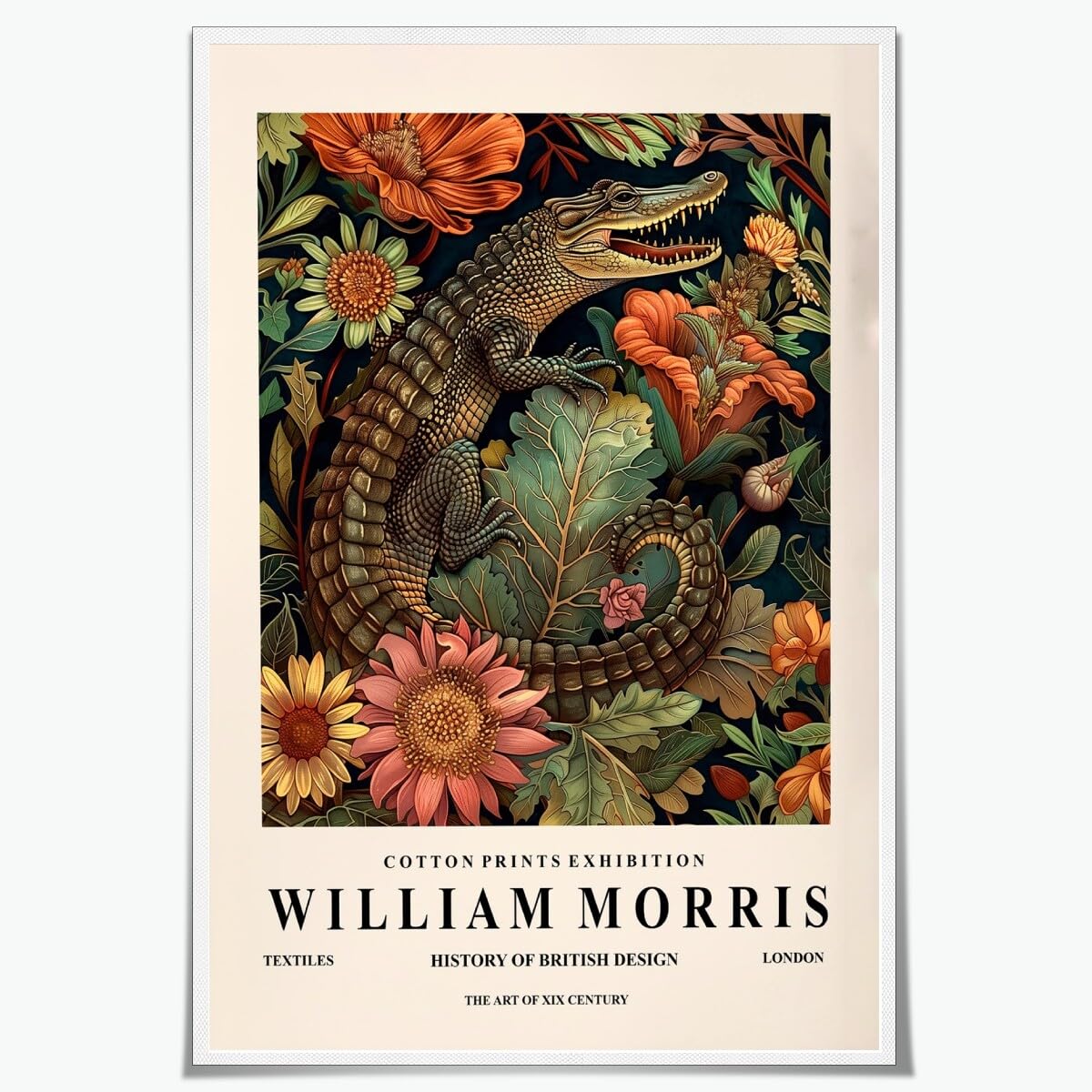 Amazon.com: Vintage William Morris Crocodile Poster Animal Wall